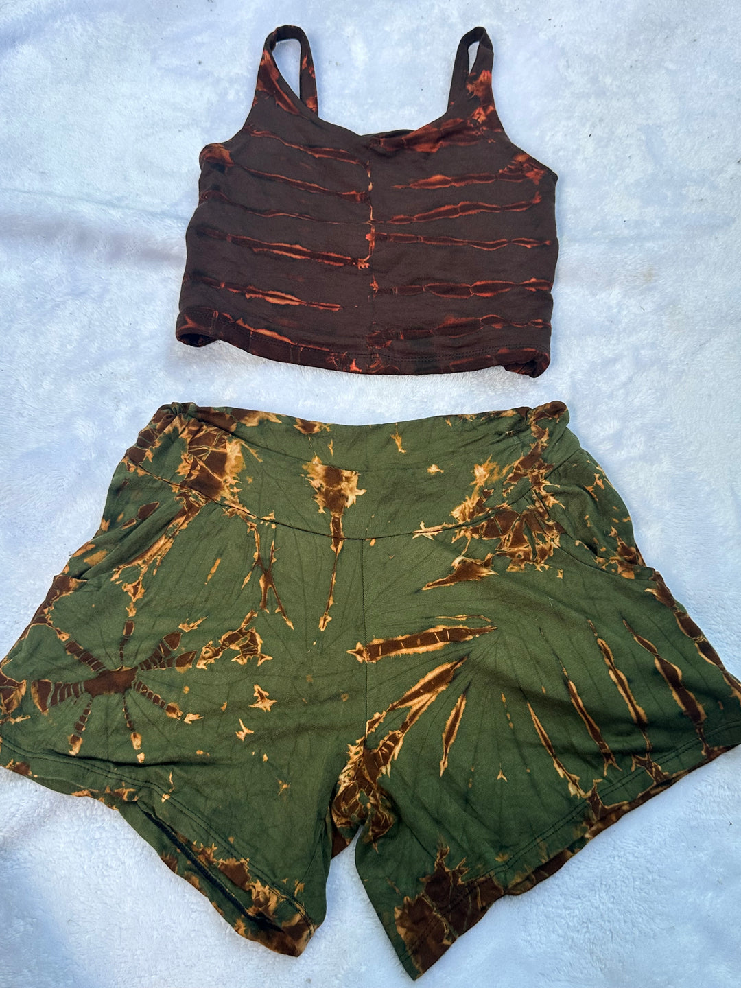 Monotone Tie Dye Shorts w/ Mix-N-Match Crops