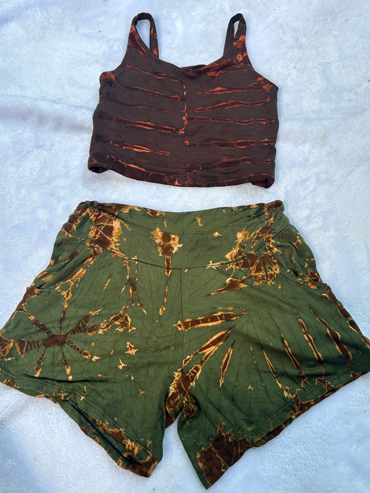 Monotone Tie Dye Shorts w/ Mix-N-Match Crops