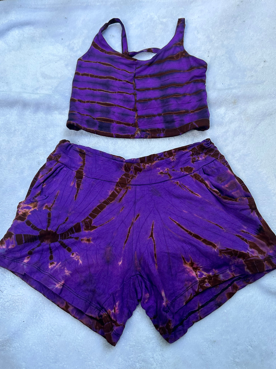 Monotone Tie Dye Shorts w/ Mix-N-Match Crops
