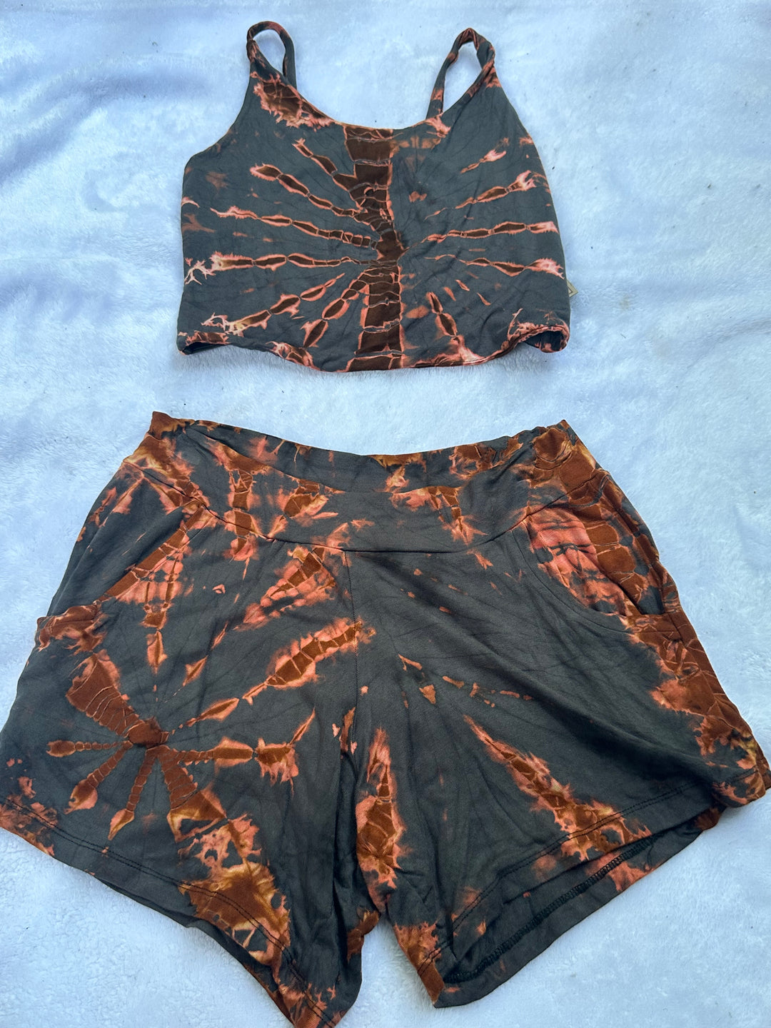 Monotone Tie Dye Shorts w/ Mix-N-Match Crops