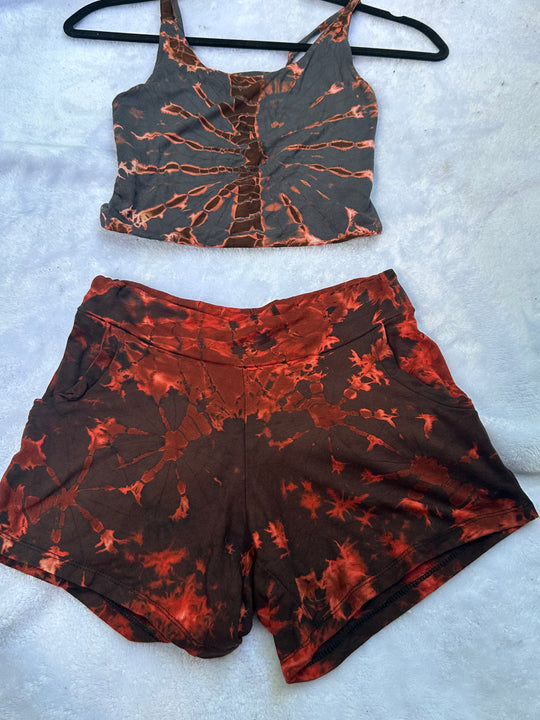Monotone Tie Dye Shorts w/ Mix-N-Match Crops