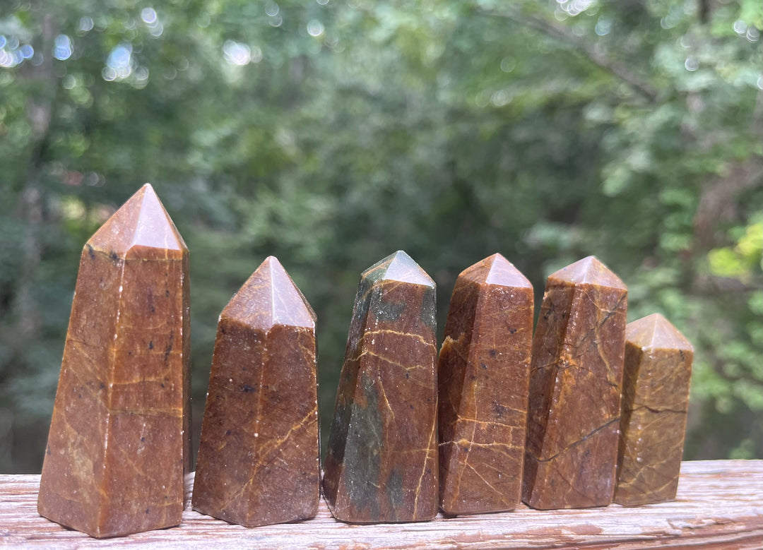 Small Vessonite Crystal Towers