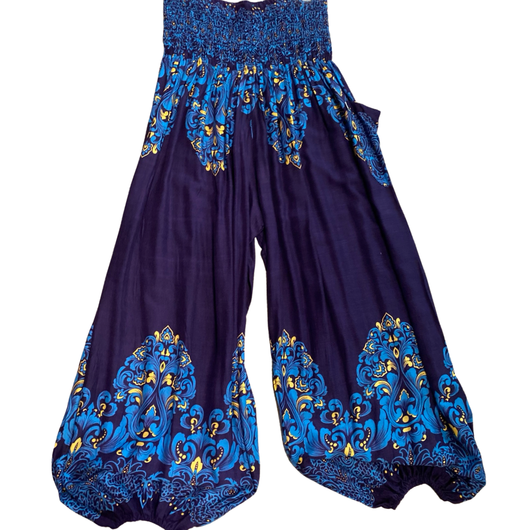 Plus Size Thai Harem Pants w/ Filigree Trim