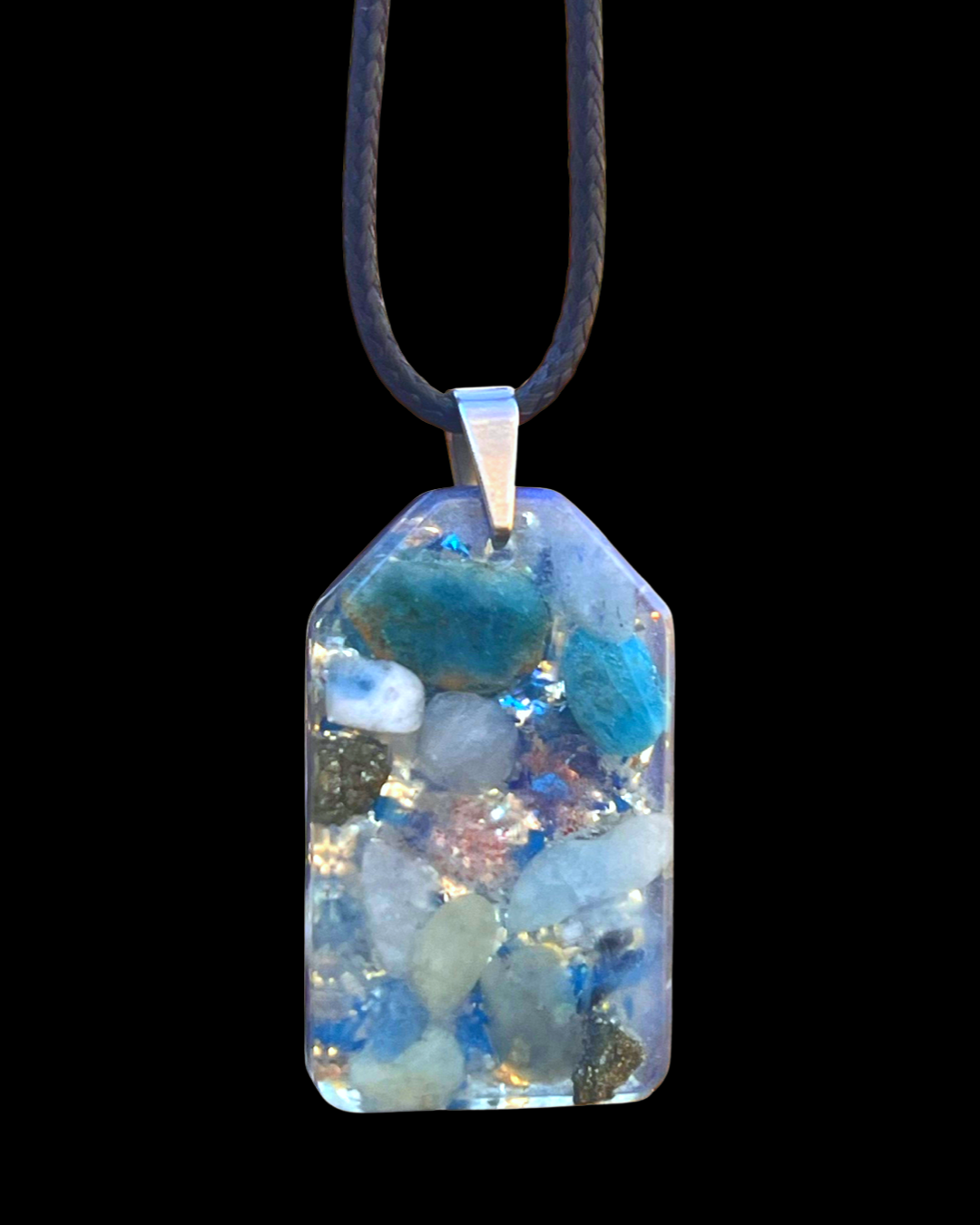 Blue Orgone Energy Pendants