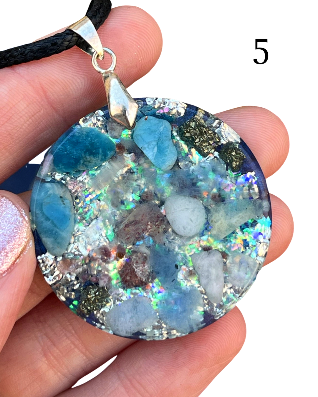 Blue Orgone Energy Pendants