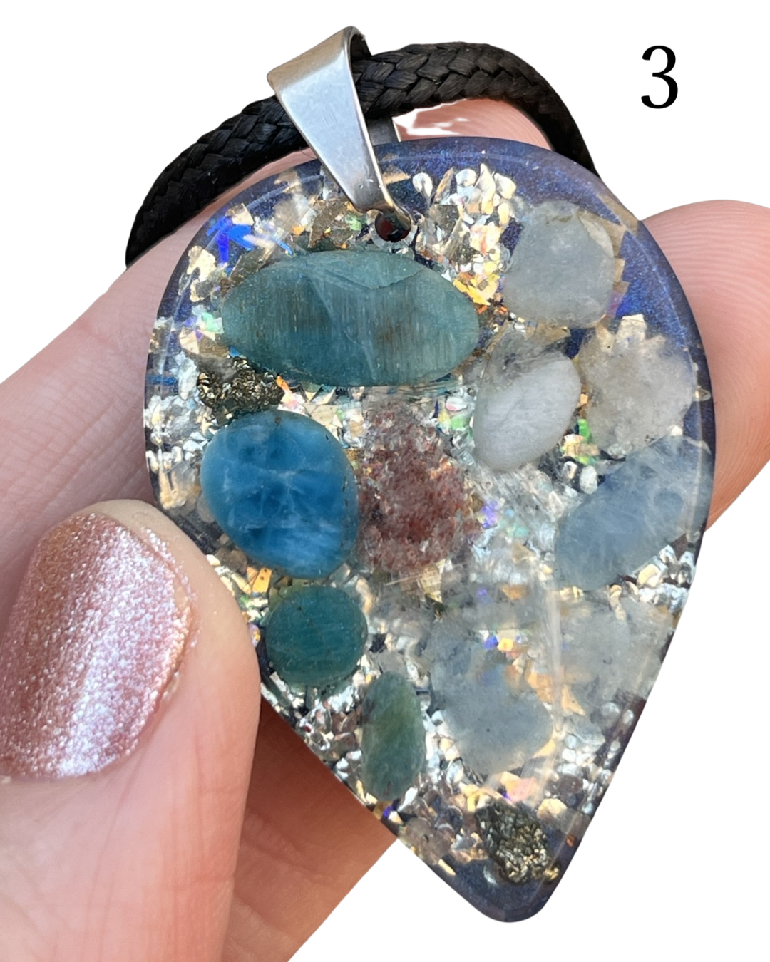 Blue Orgone Energy Pendants