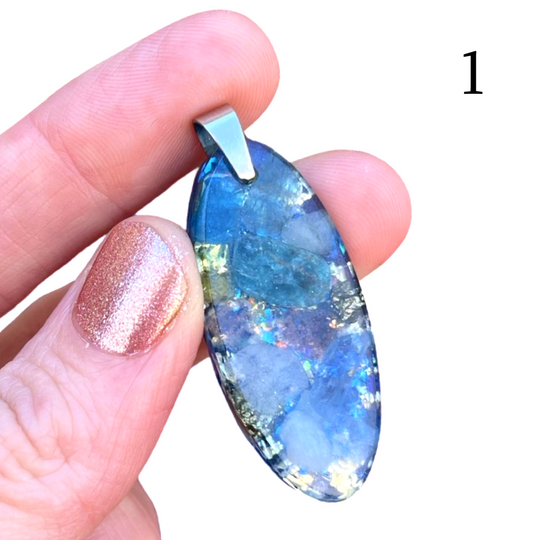 Blue Orgone Energy Pendants