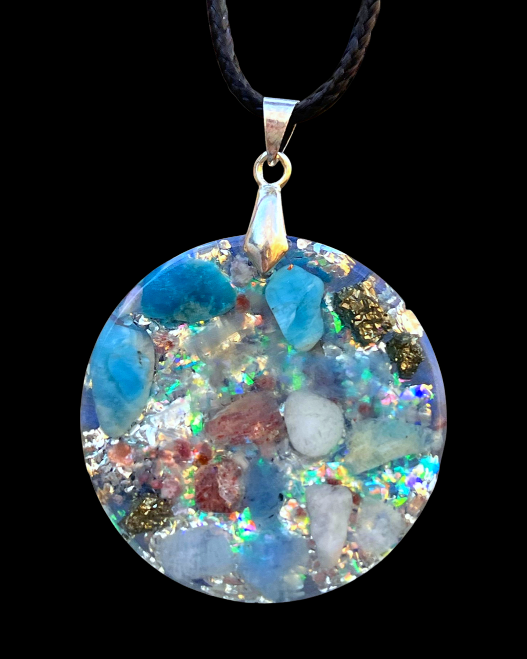 Blue Orgone Energy Pendants