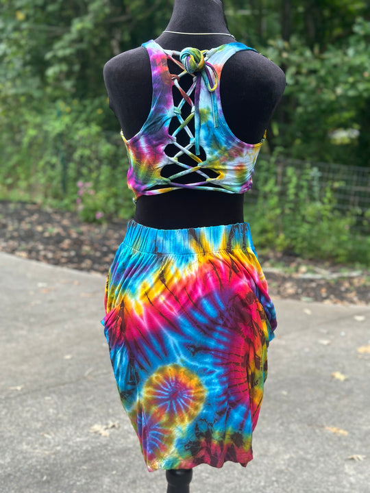 Tie Dye Lace-Back Crop/Tank(Mix & Match Colors)