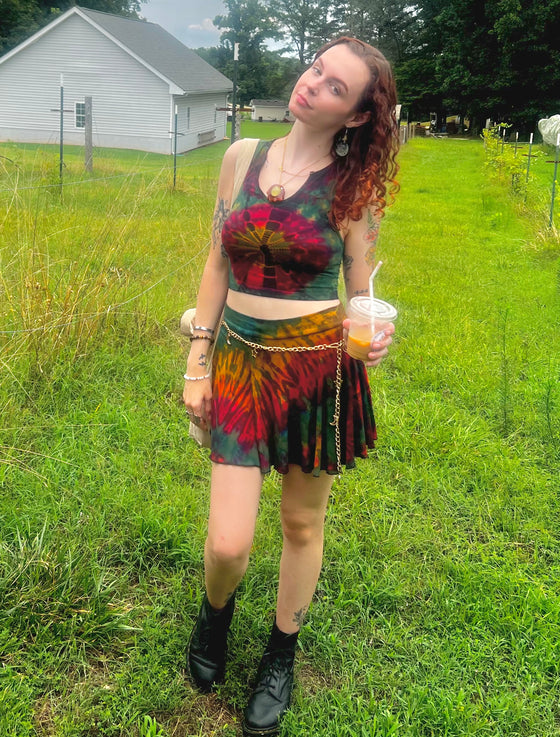 Tie Dye Mini Skirt w/ Hidden Shorts (Mix & Match Colors)