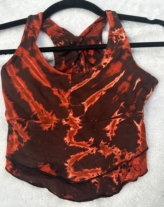 Tie Dye Lace-Back Crop/Tank(Mix & Match Colors)