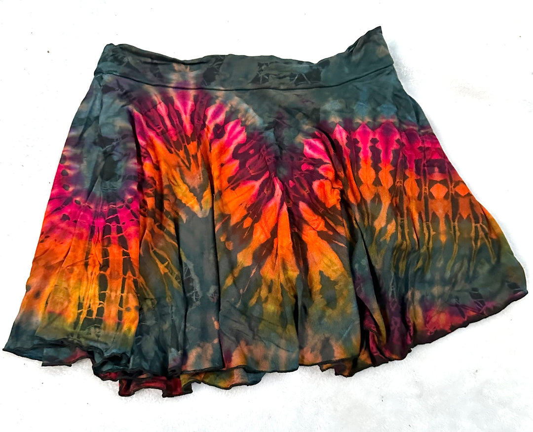 Tie Dye Mini Skirt w/ Hidden Shorts (Mix & Match Colors)