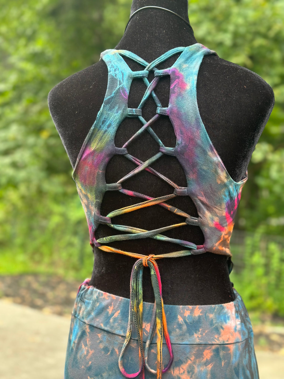 Tie Dye Lace-Back Crop/Tank(Mix & Match Colors)