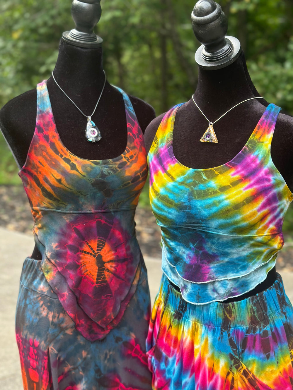 Tie Dye Lace-Back Crop/Tank(Mix & Match Colors)