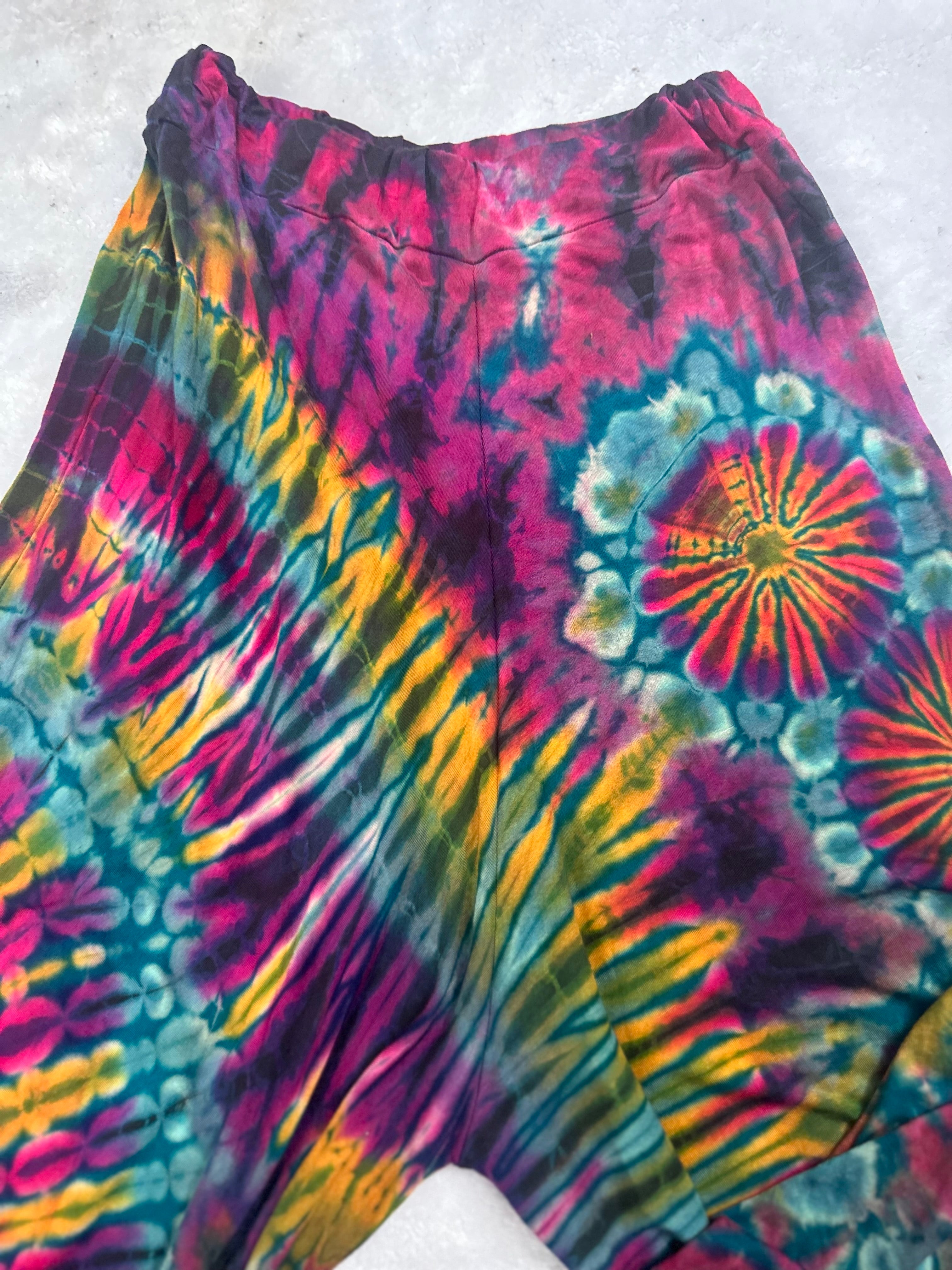 Flowy Tie Dye Pants w/ Slanted Sides (Mix & Match Colors