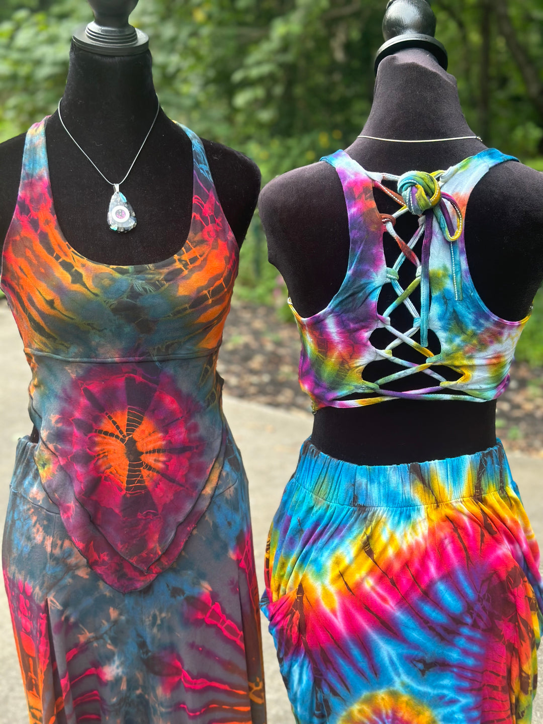 Tie Dye Lace-Back Crop/Tank(Mix & Match Colors)