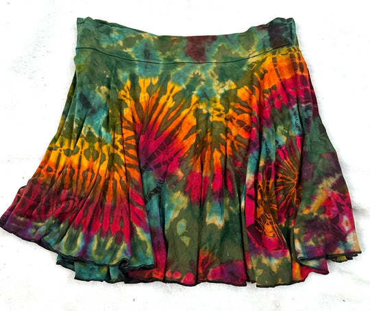 Tie Dye Mini Skirt w/ Hidden Shorts (Mix & Match Colors)