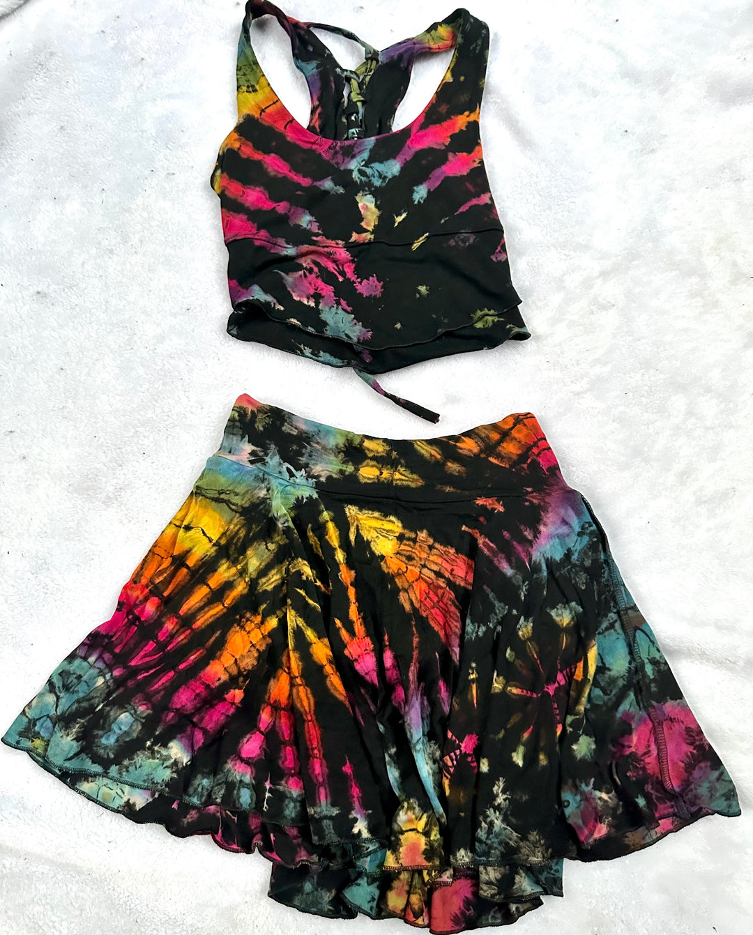 Tie Dye Mini Skirt w/ Hidden Shorts (Mix & Match Colors)