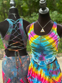 Tie Dye Lace-Back Crop/Tank(Mix & Match Colors)