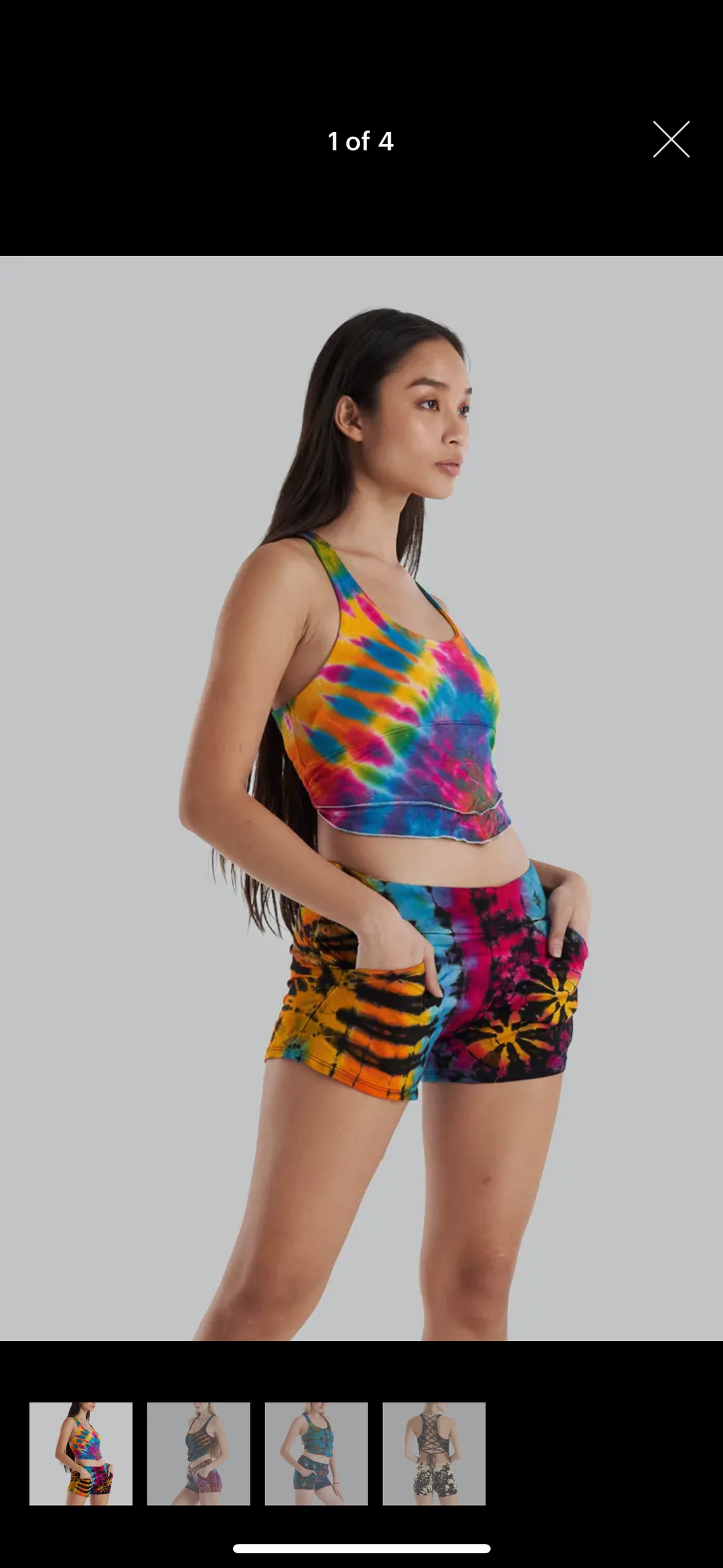 Tie Dye Lace-Back Crop/Tank(Mix & Match Colors)