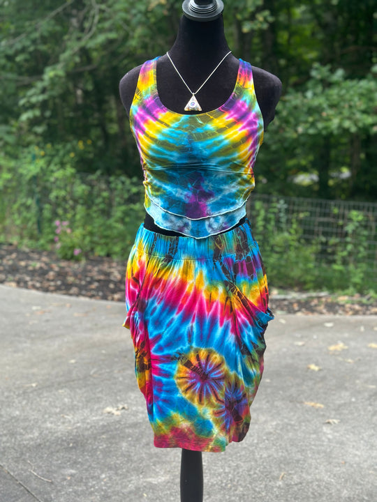 Tie Dye Lace-Back Crop/Tank(Mix & Match Colors)