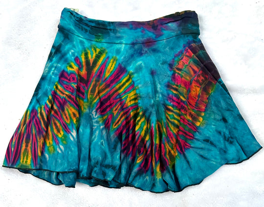 Tie Dye Mini Skirt w/ Hidden Shorts (Mix & Match Colors)