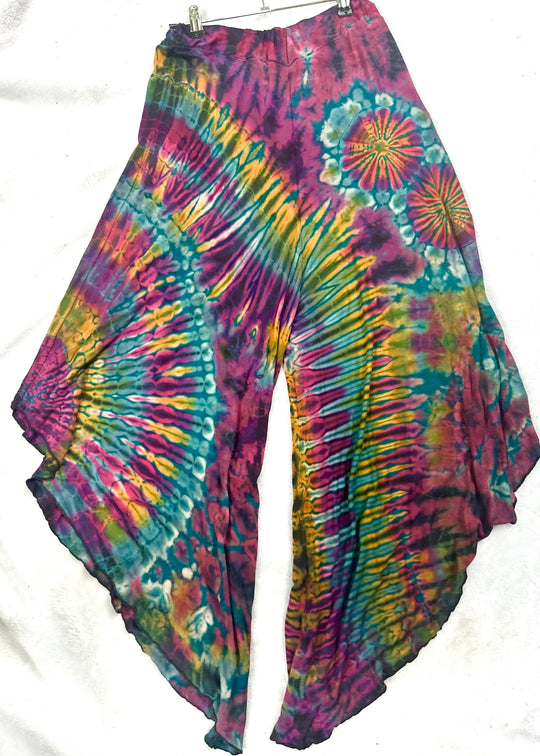 Flowy Tie Dye Pants w/ Slanted Sides (Mix & Match Colors)