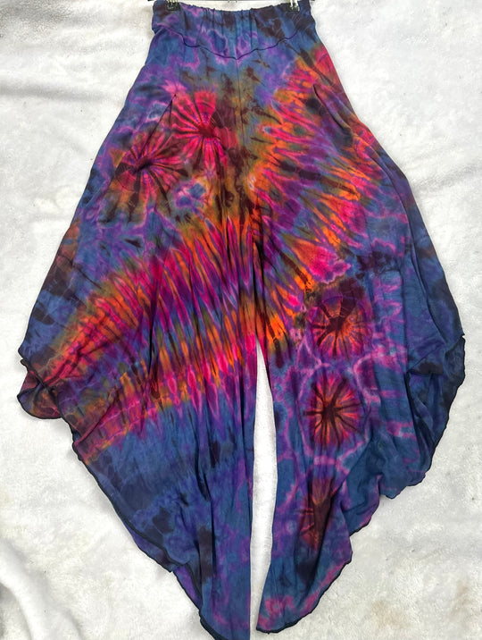 Flowy Tie Dye Pants w/ Slanted Sides (Mix & Match Colors)