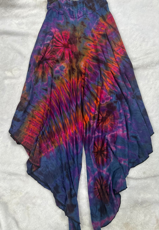 Flowy Tie Dye Pants w/ Slanted Sides (Mix & Match Colors)