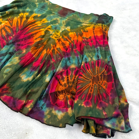 Tie Dye Mini Skirt w/ Hidden Shorts (Mix & Match Colors)