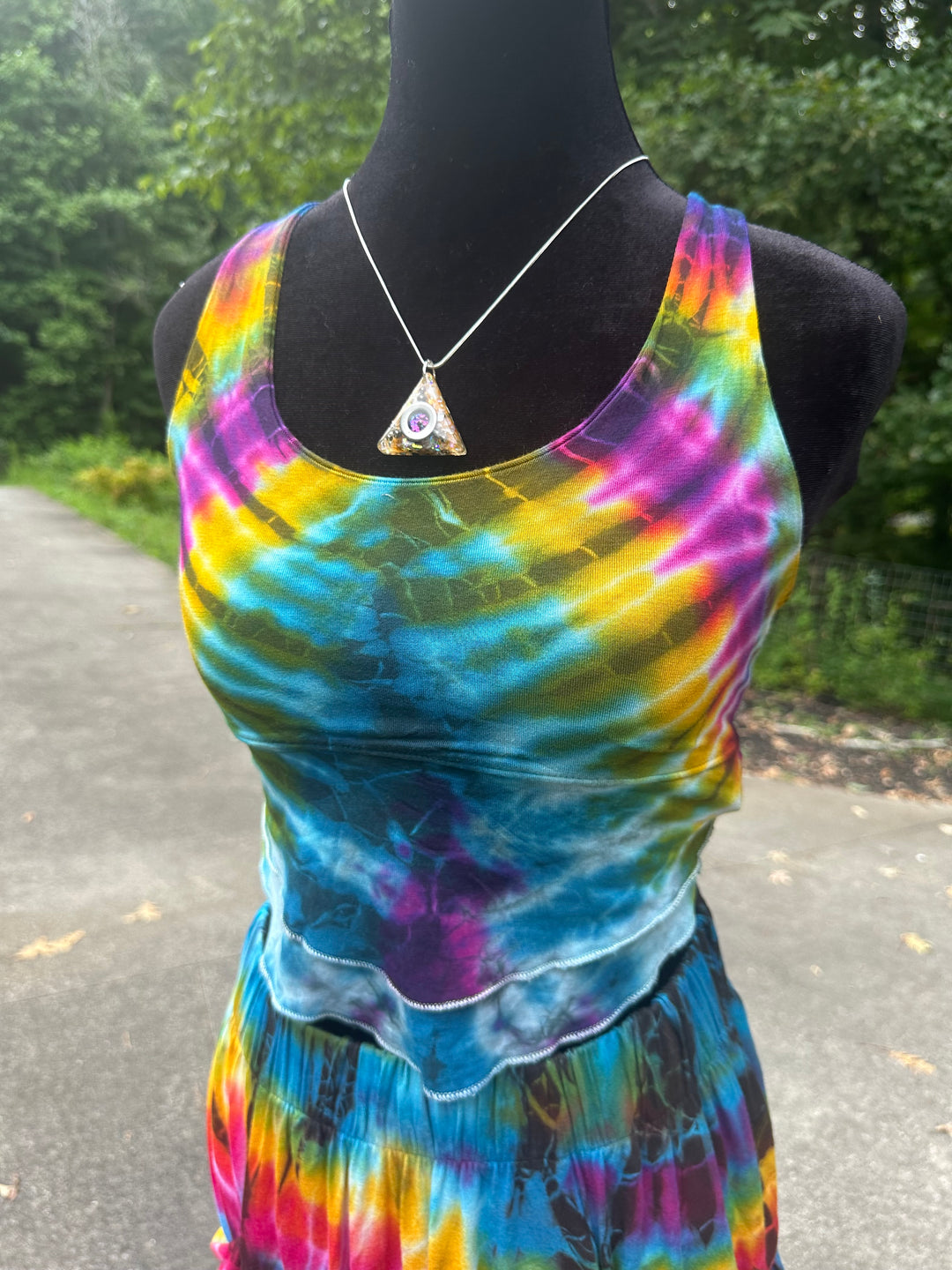 Tie Dye Lace-Back Crop/Tank(Mix & Match Colors)