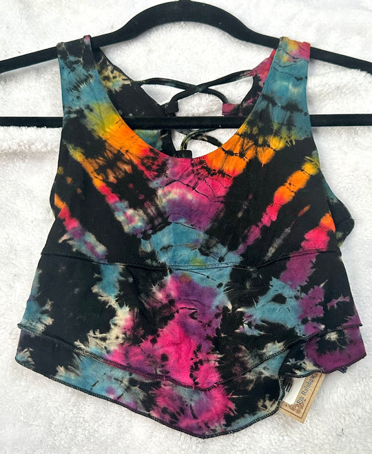 Tie Dye Lace-Back Crop/Tank(Mix & Match Colors)