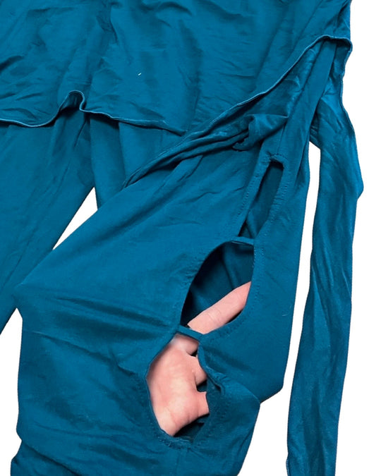 Turquoise Double-Wear Pants/Jumpsuit