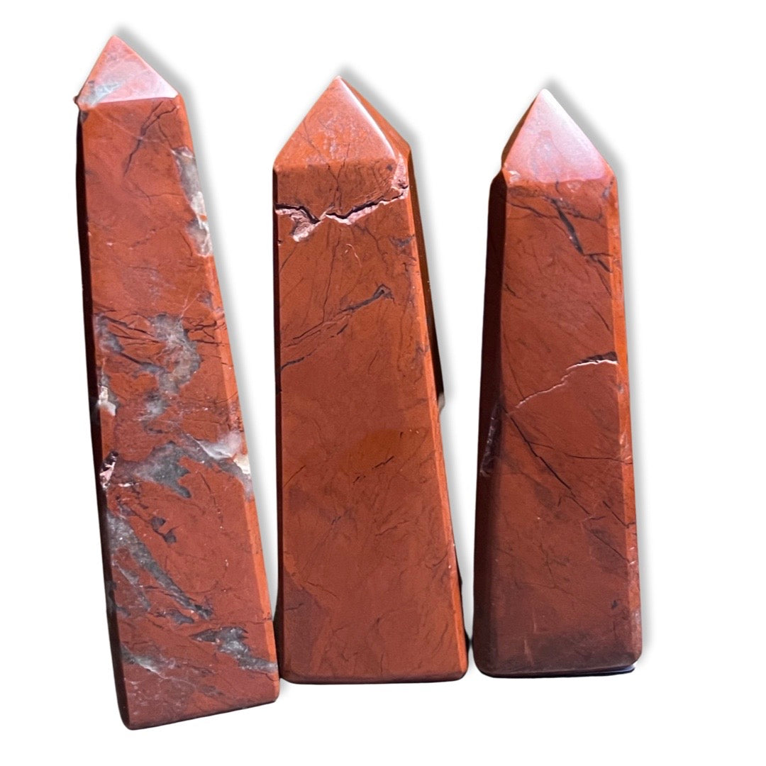 Small Red Jasper Crystal Towers