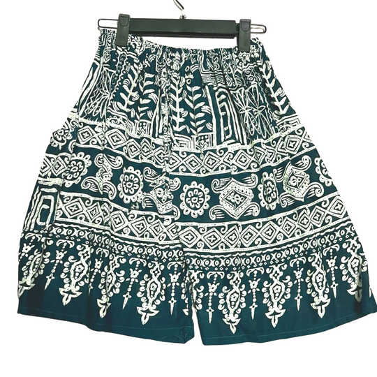 Unisex Shorts w/ White Tribal Print