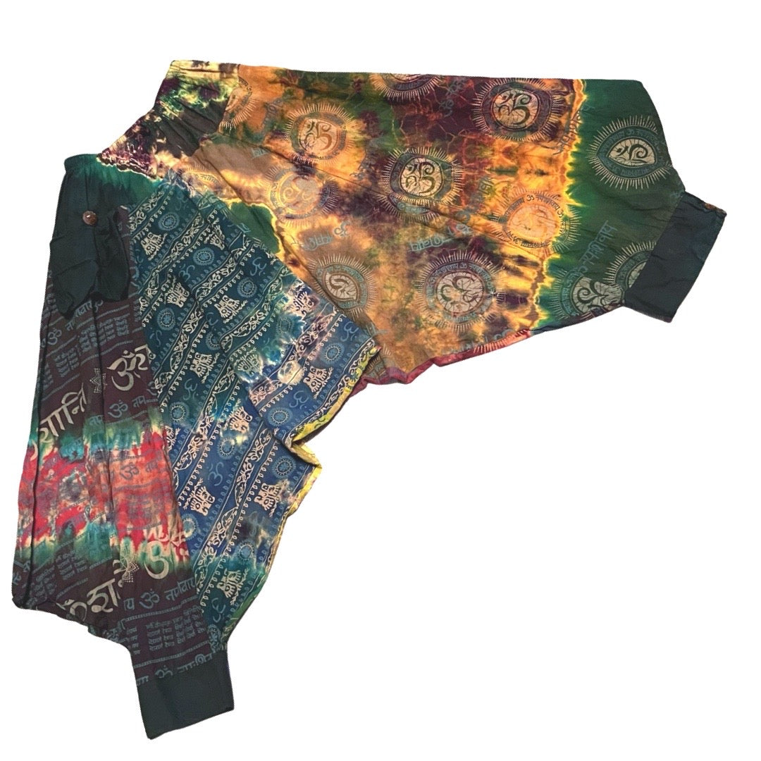 Low Crotch Harems with Colorful OM Print