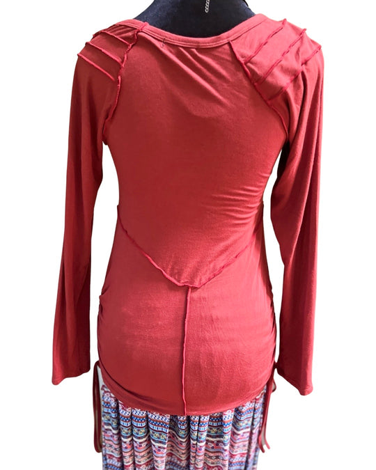 Rust Colored Long Sleeved Top
