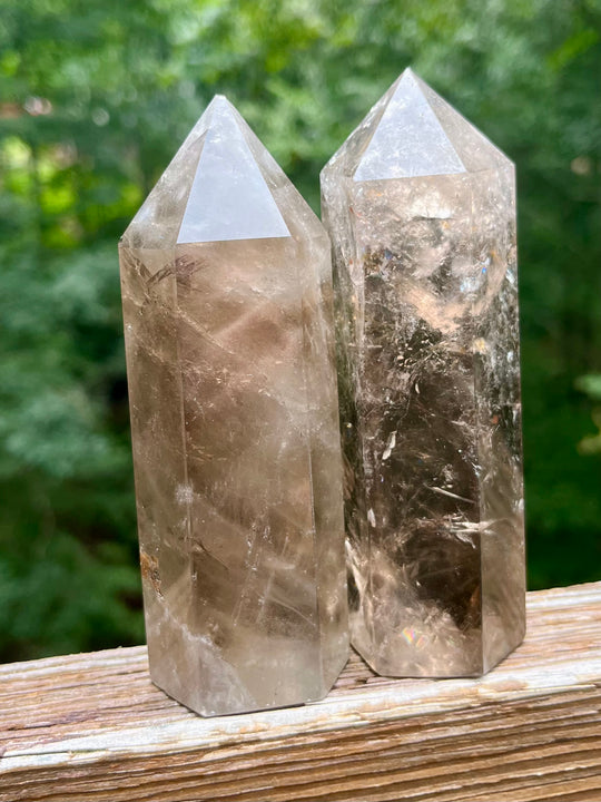 Large Smoky Quartz Crystal Towers