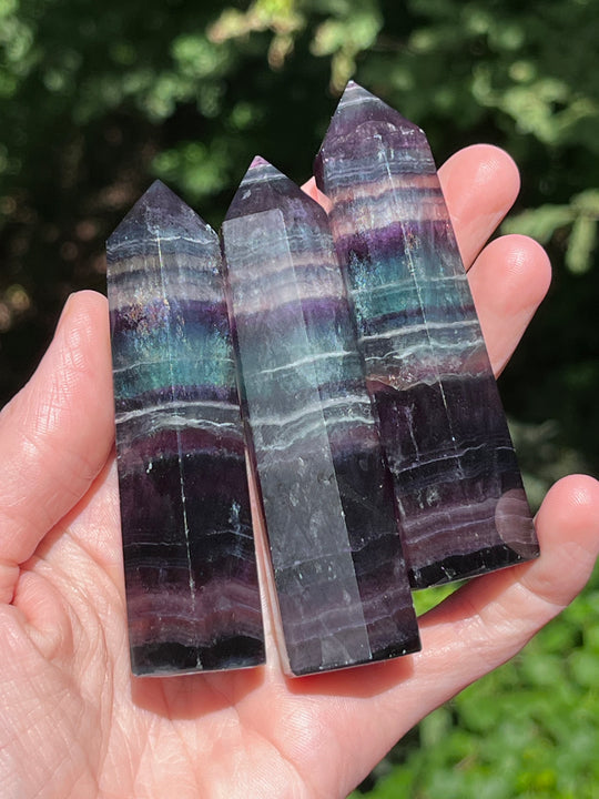 Rainbow Fluorite Crystal Towers