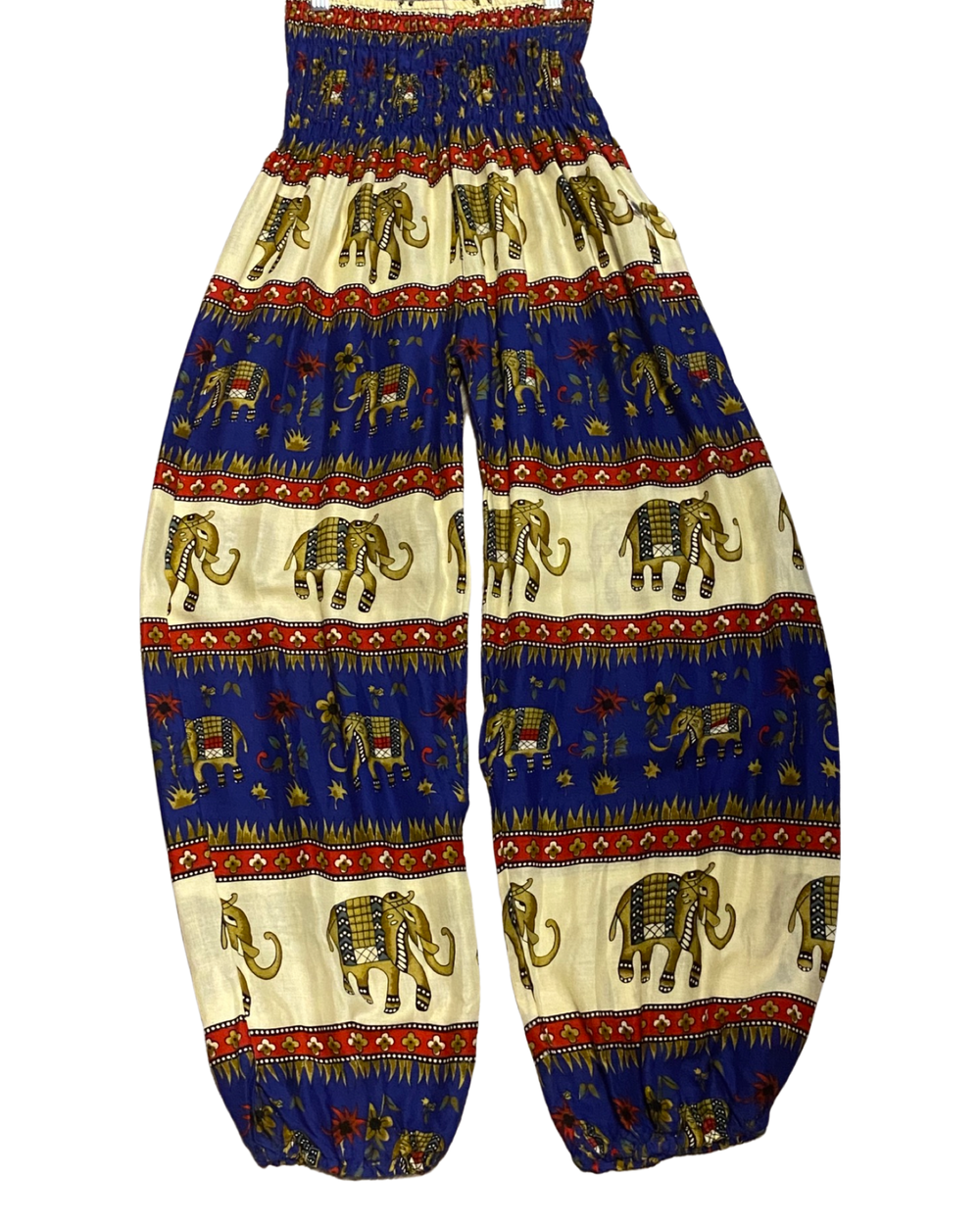 Thai Harem Pants with Elephant Walk Print