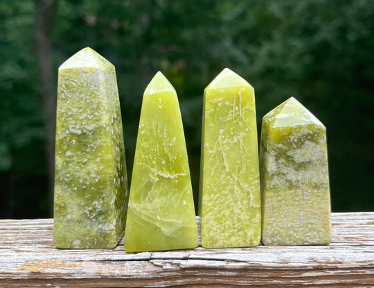 Small Serpentine Crystal Towers