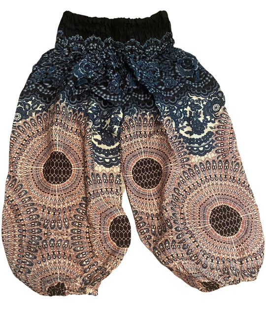 Youth Harem Pants w/ Floral Mandala Print