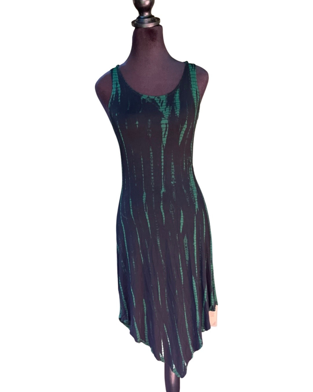 Monotone Tie Dye Pixie Dress w/ Pointed Hood