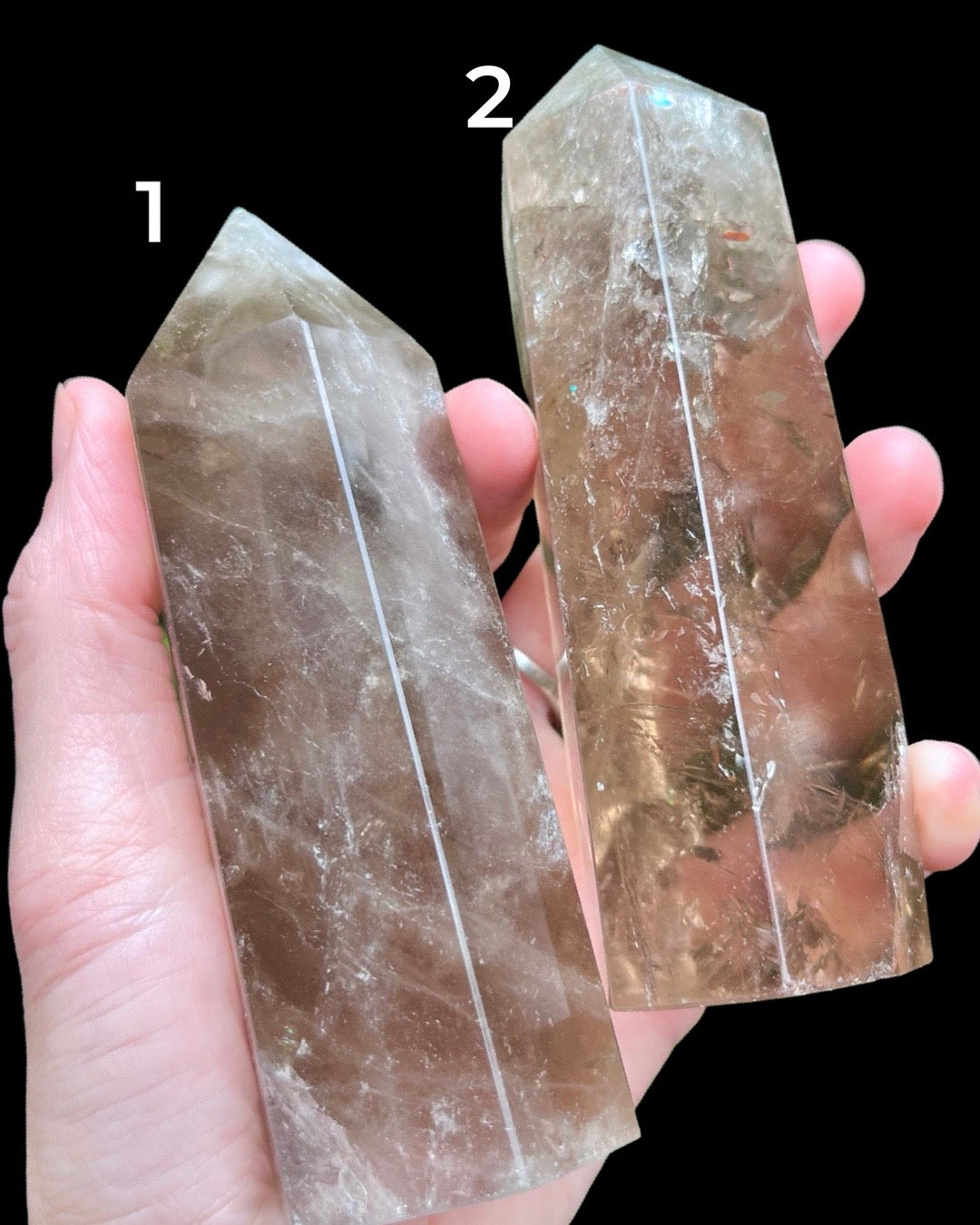 Large Smoky Quartz Crystal Towers