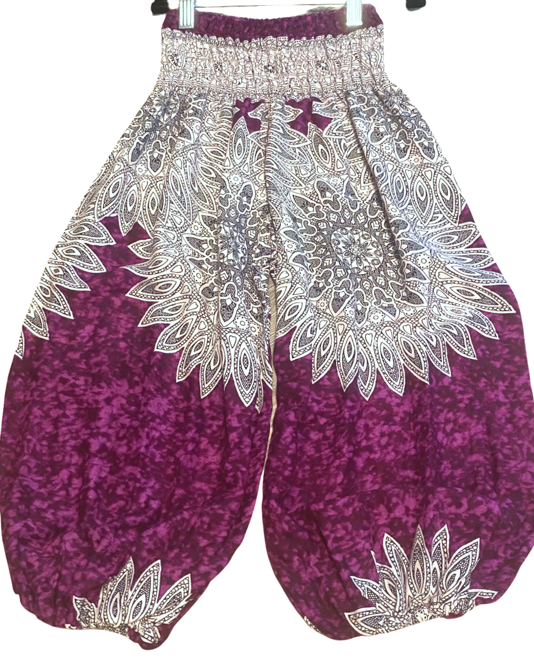 Youth Harem Pants w/ White Mandala Print