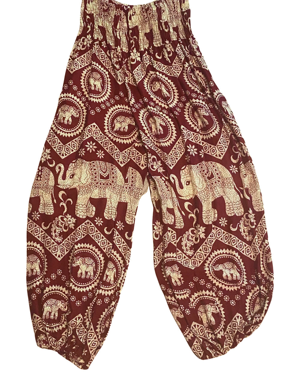 Youth Harem Pants w/ Floral Elephant Print