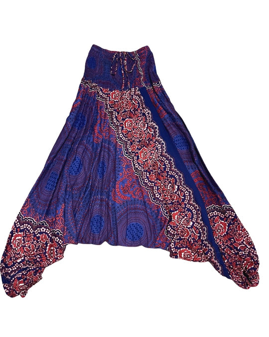 Jumpsuit Harem Pants w/ Floral Mandala Print (multiple colors available)