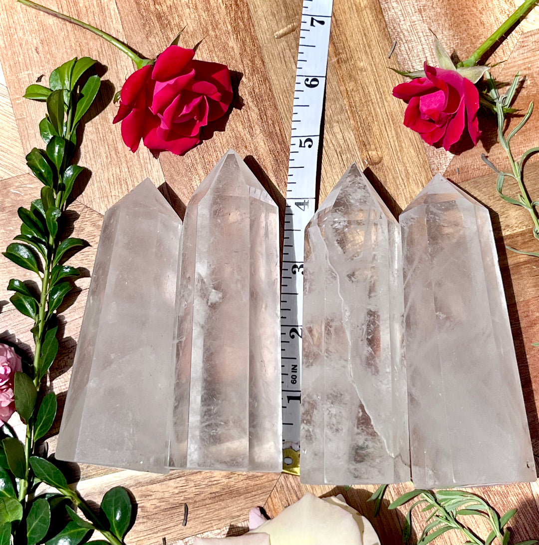 Large Clear Quartz Crystal Towers