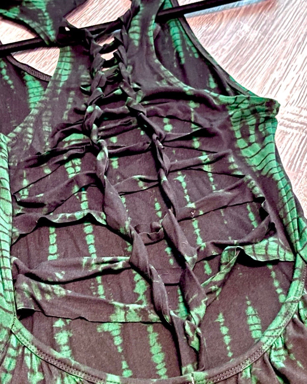Monotone Tie Dye Pixie Dress w/ Pointed Hood