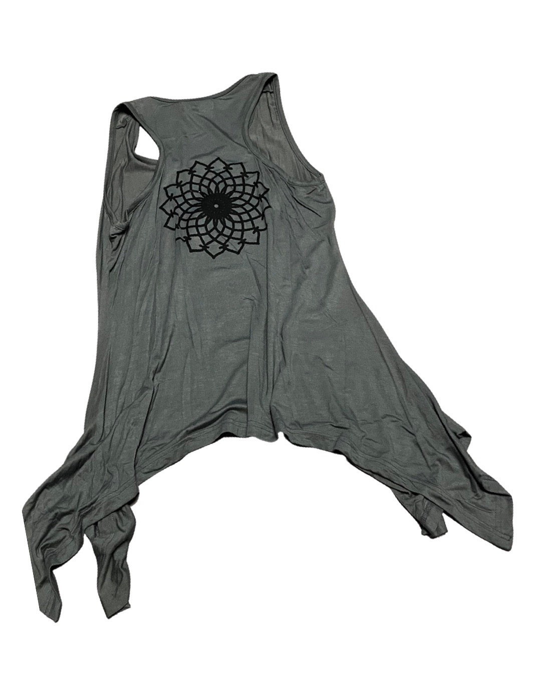 Asymmetrical Racerback Tank w/ Chakra Print